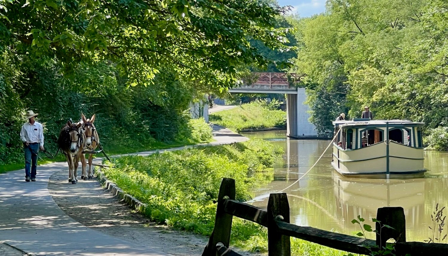 Historical re-enactment on the MIAMI & Erie Canal near Grand Rapids, Ohio 