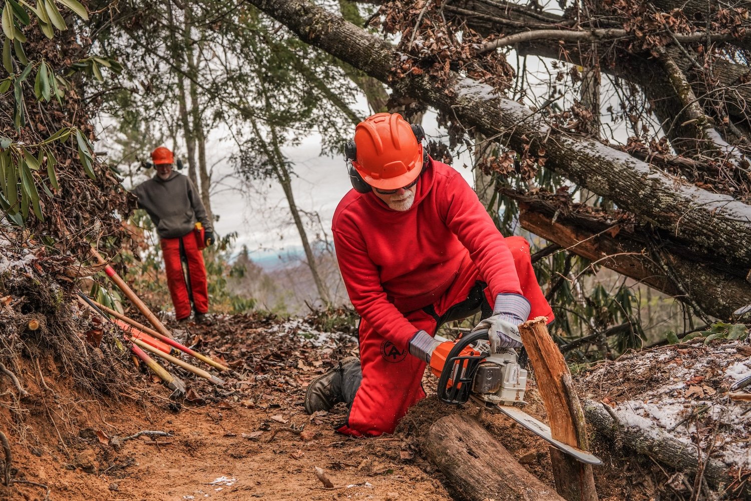 Hurricane Helene toppled trees up and down the southern reach of the Appalachian National Scenic Trail/Appalachian Trail Conservancy, Tyler Irving