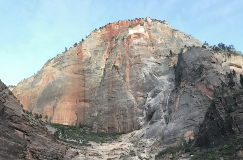 Substantial Rockfall At Zion National Park