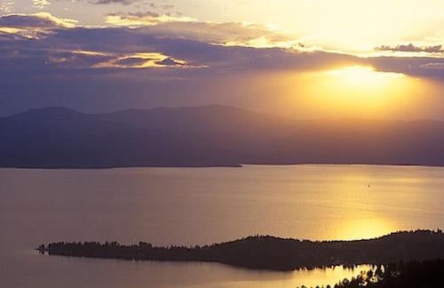Sundown at Flathead Lake, Kalispell, Montana/Chuck Haney Sundown at Flathead Lake, Kalispell, Montana/Chuck Haney