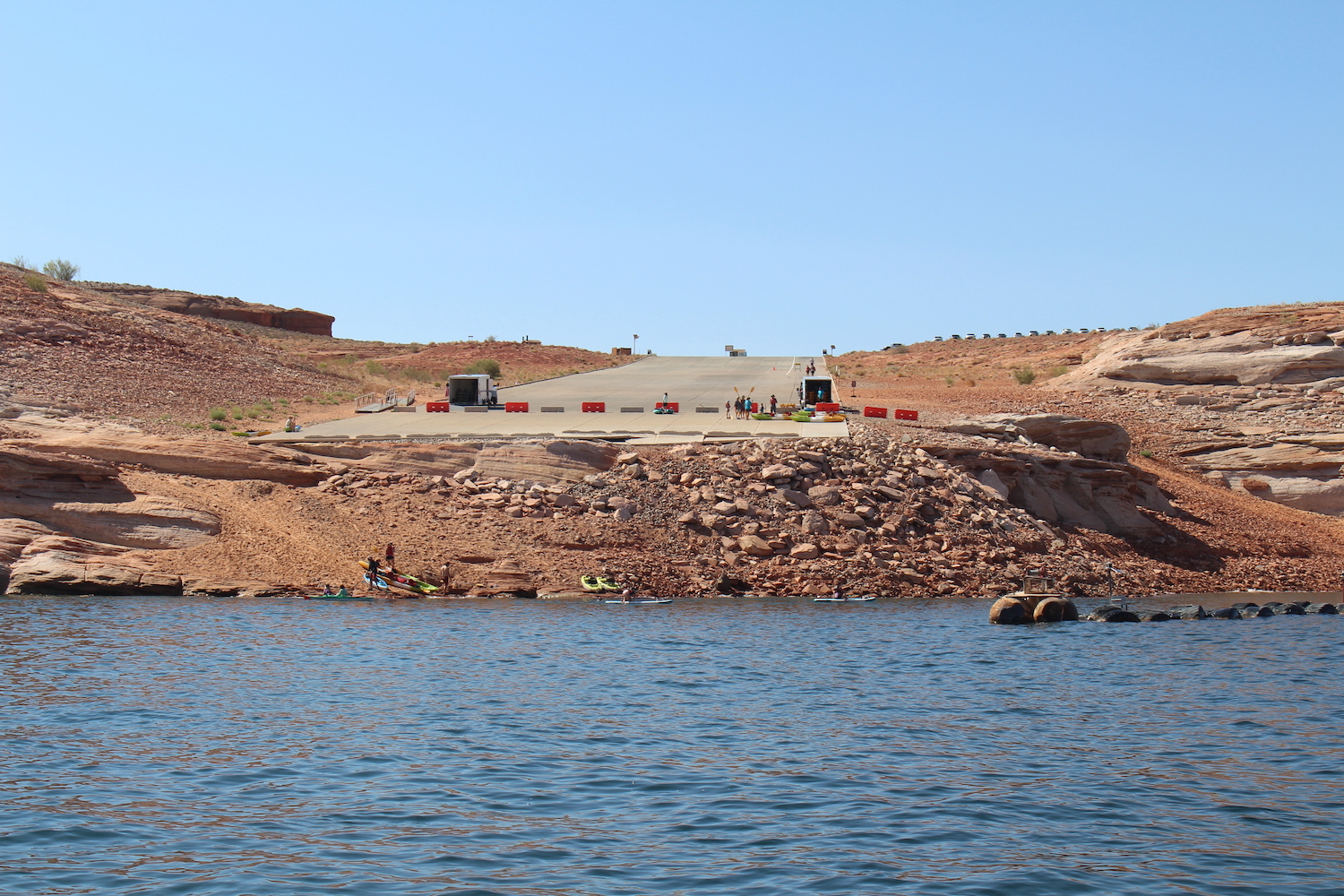 The Southwest's long-running drought has left many Glen Canyon NRA boat ramps high and dry, including this one, Antelope Point/NPS file from August 2021