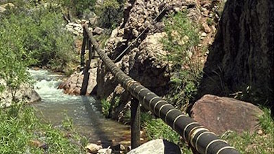 Transcanyon Waterline along Bright Angel Creek in Grand Canyon/NPS Transcanyon Waterline along Bright Angel Creek in Grand Canyon/NPS