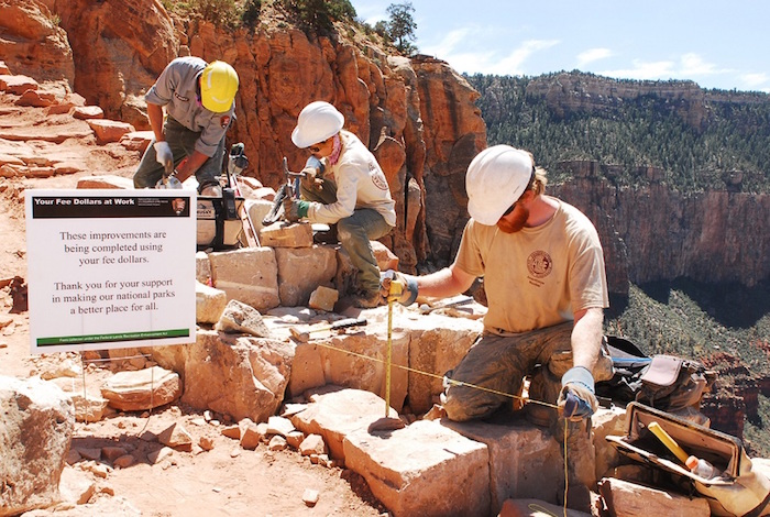 Rebuilding trails at Grand Canyon National Park/NPS Rebuilding trails at Grand Canyon National Park/NPS