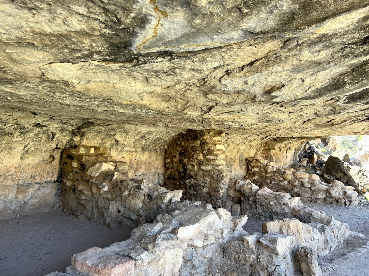 Look carefully into the cliff dwellings and in places you can see the blackened soot left on their ceilings/Barbara 'Bo' Jensen