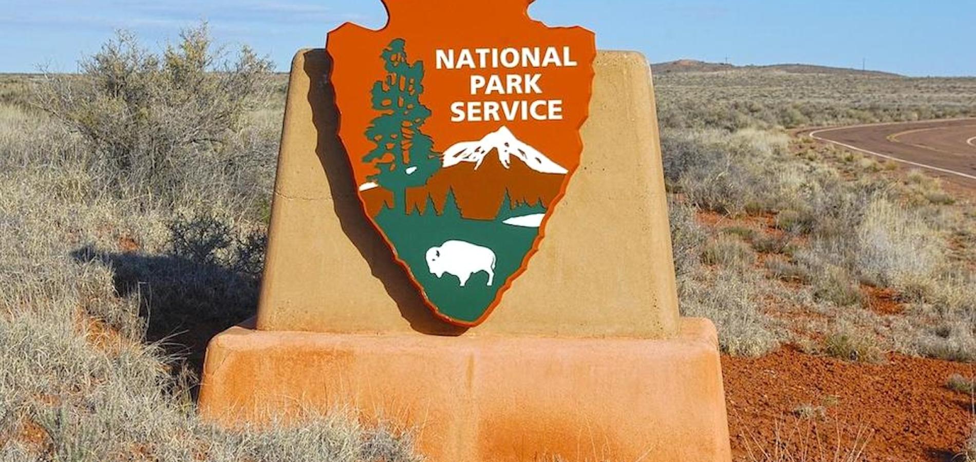 National Park Service entrance sign.