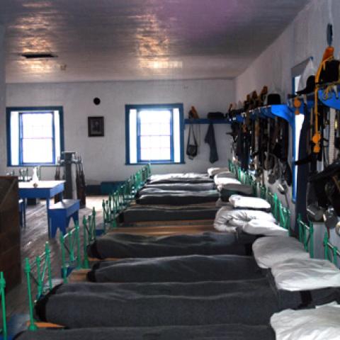 Cavalry barracks, Fort Laramie NHS. Kurt Repanshek photo.