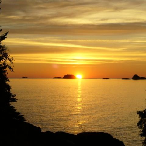 Isle Royale Sunrise, photo by Kay Scott.