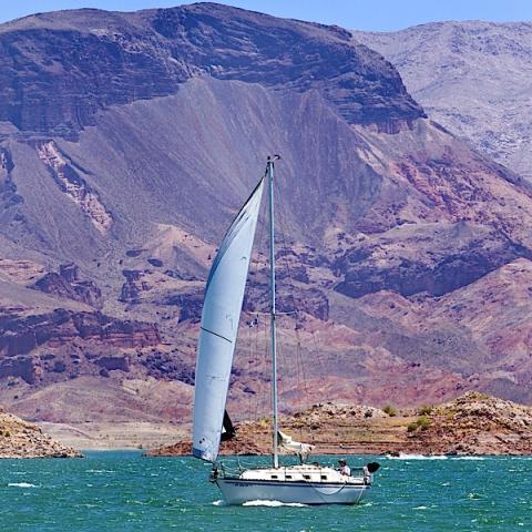 Sailing in Boulder Basin, Lake Mead NRA