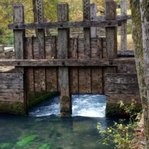 Sluice gate, Ozark National Scenic Riverways. Copyright Marty Koch.