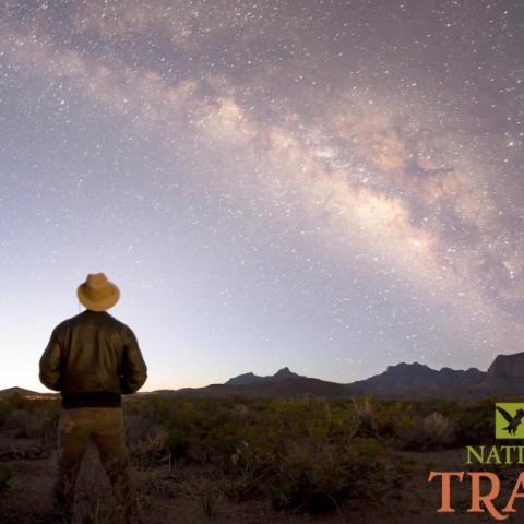 Exploring the night sky over national parks.