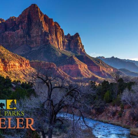 A Winter Sunset In Zion National Park, photo by Rebecca Latson