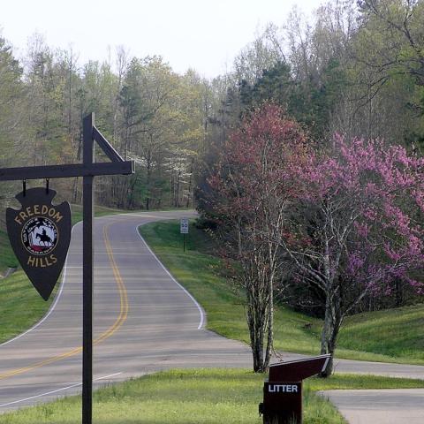 Freedom Hills Overlook at the Natchez Trace Parkway. NPS Photo.