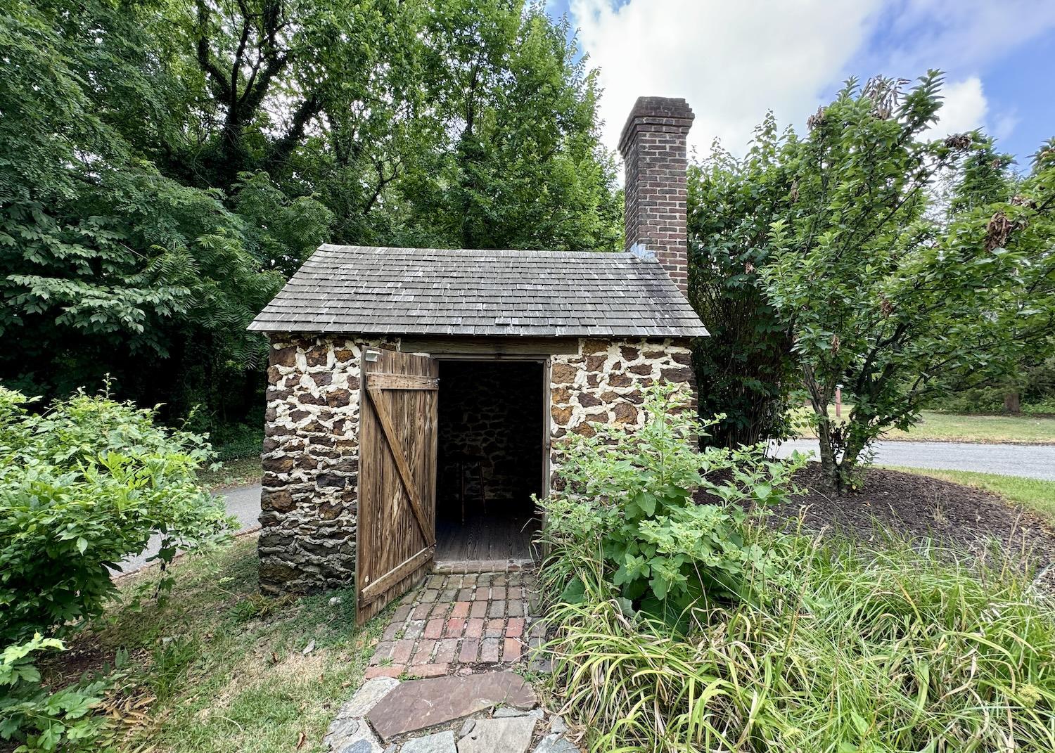 Behind the grand Cedar Hill house is a one-room stone building called the Growlery where Frederick Douglass would retreat.