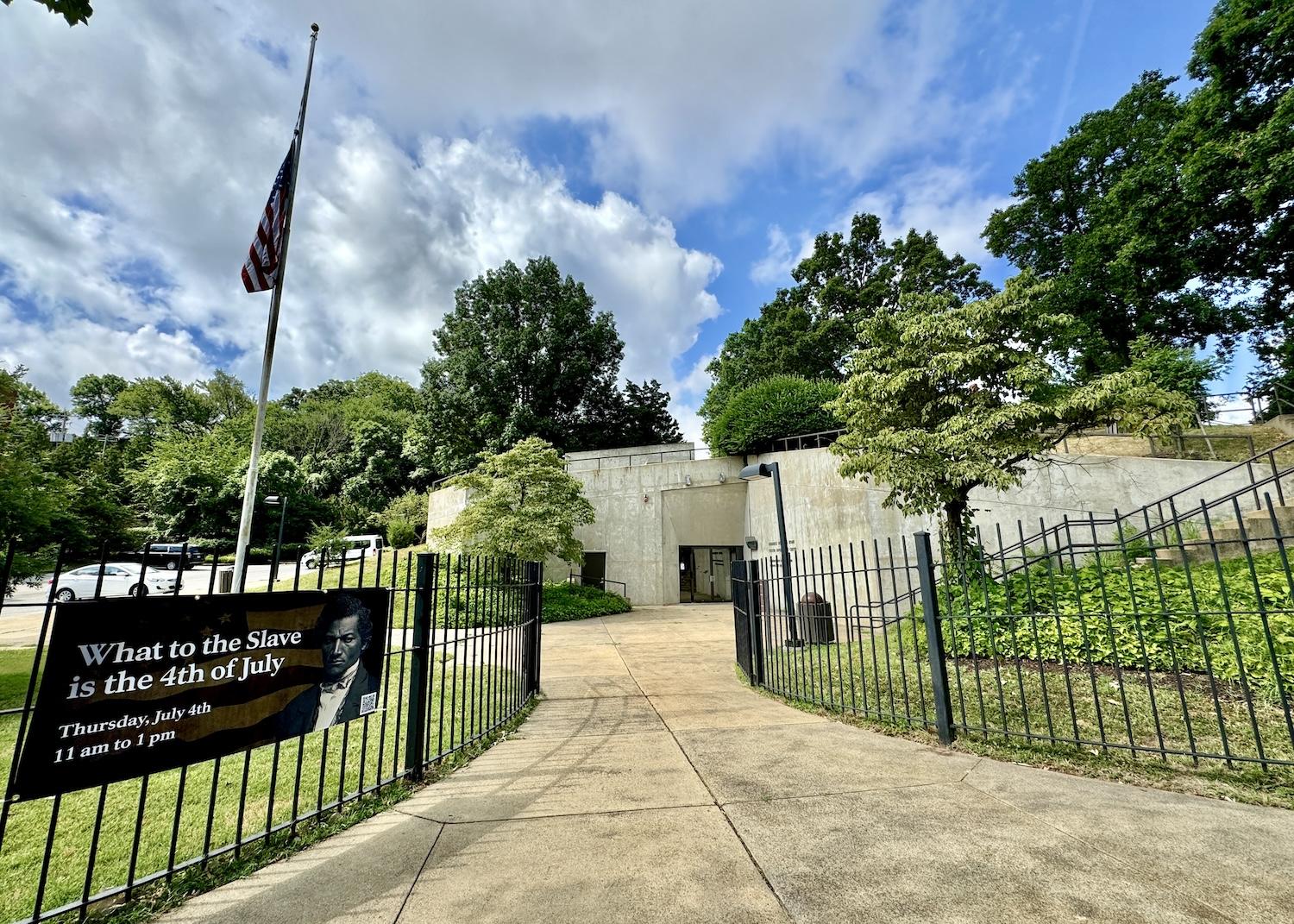 The visitor center for Frederick Douglass National Historic Site is in a residential neighborhood.