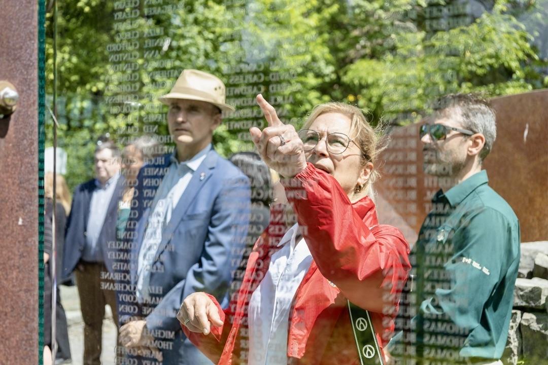 People attended a July 6 ceremony at Grosse Ile to mark its 175th anniversary.