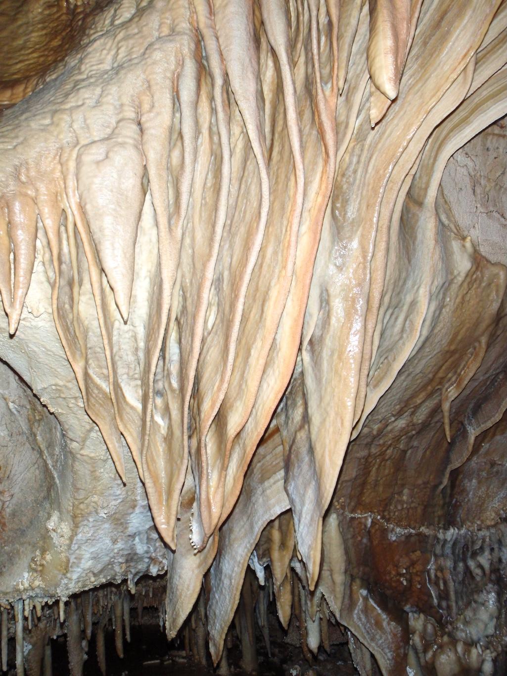 Flowstone "drapery" is just one of the formations you can find inside Jewel Cave/NPS