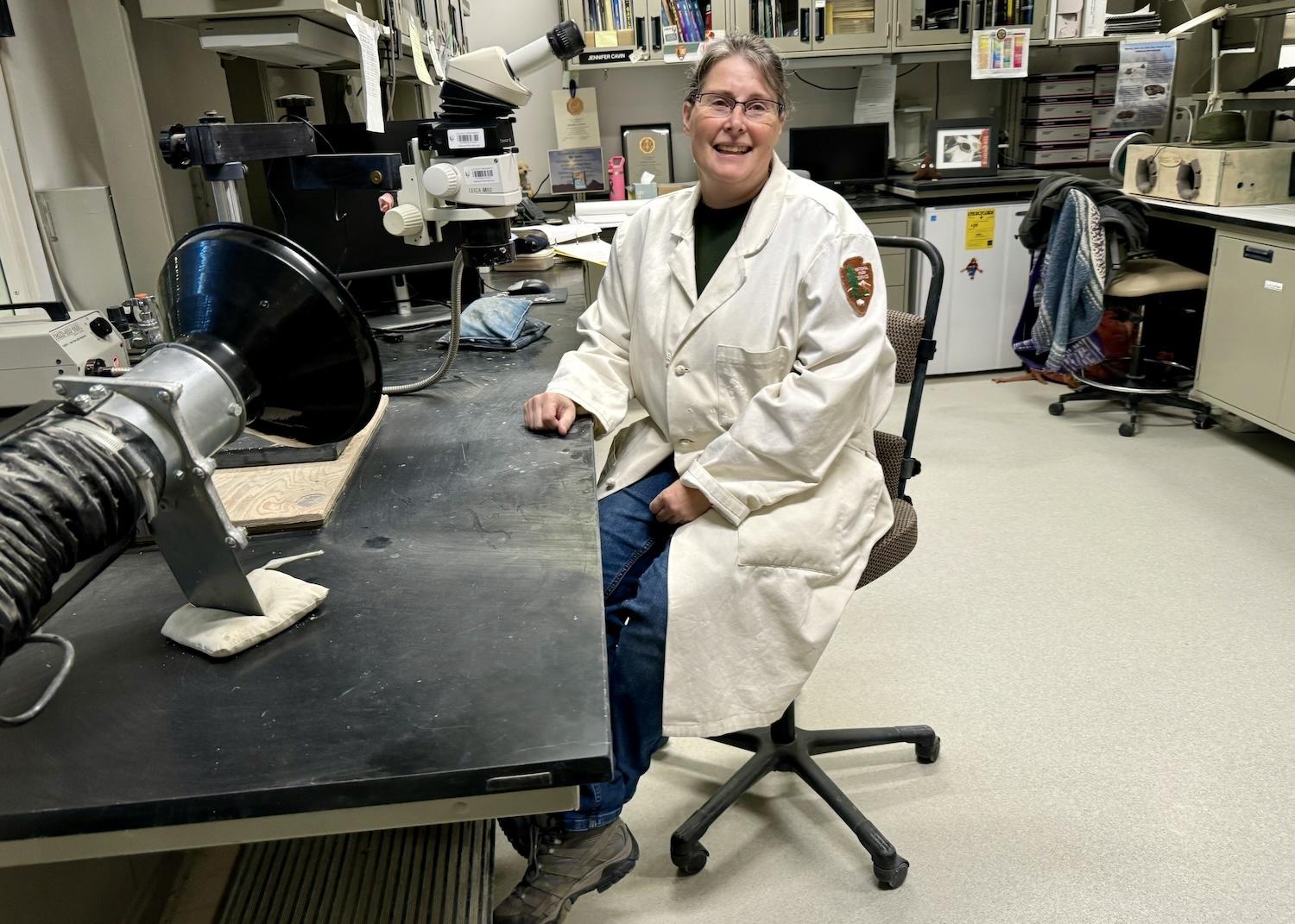 Jennifer Cavin is the lab manager and fossil preparator at John Day Fossil Beds National Monument.