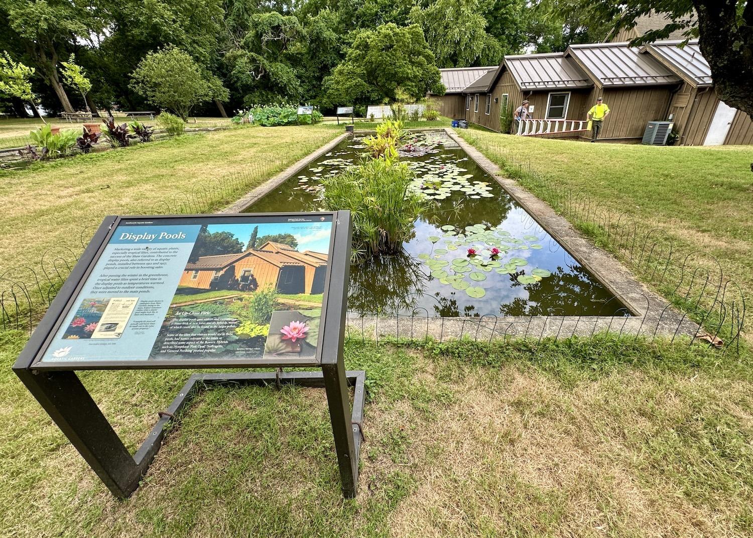 The NPS has maintained the display pools that Shaw Gardens started decades ago.