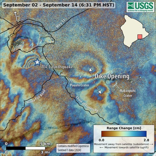 Kīlauea venting from the air / USGS