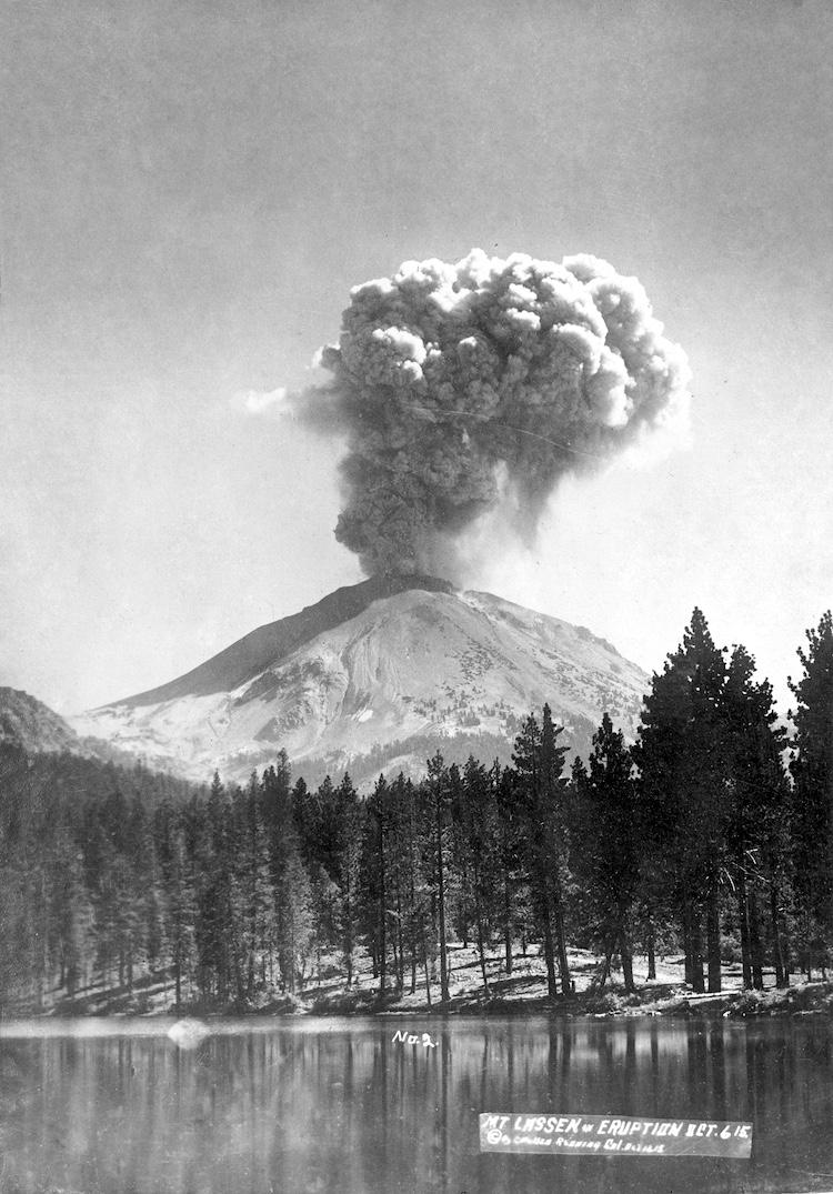 This 1915 eruption of Lassen Peak was captured by Chester Mullen/B.F. Loomis Collection