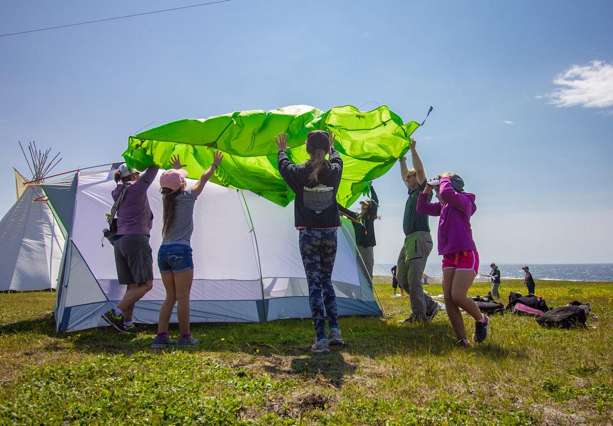 Parks Canada teaches people how to camp.