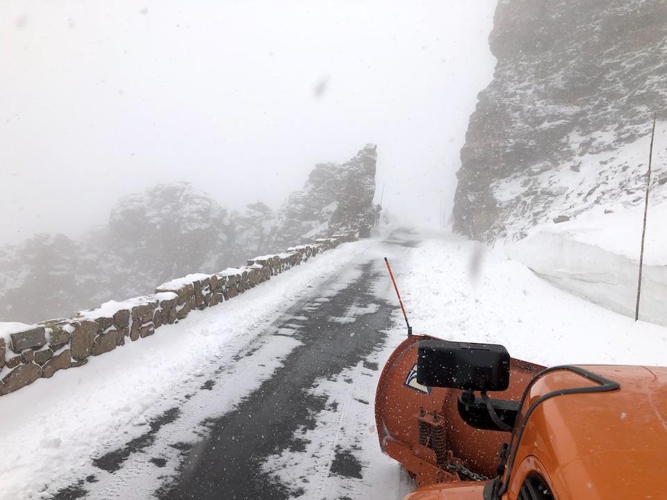 Snowplow working on June 23, 2019, near Rock Cut in Rocky Mountain National Park/NPS