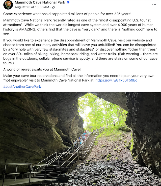 The Facebook post that threw Mammoth Cave National Park into the spotlight