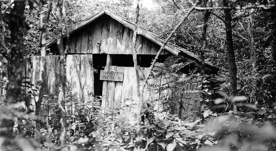 Segregated restroom facilities for white women at Shenandoah National Park/NPS archives