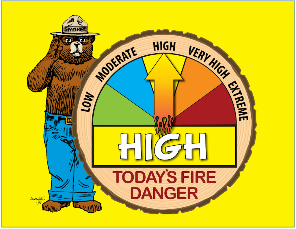 Fire danger for Grand Teton National Park has increased to "high" due to hot, dry conditions and weather/USFS