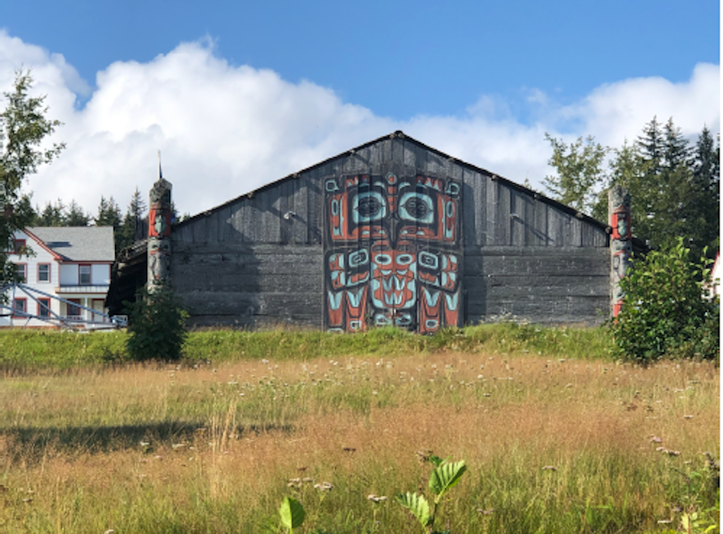 This grant will help stabilize the Noow Hit Tribal House, the last and only surviving example of Tlingit vernacular architecture in the Chilkat Valley, Alaska, a Tlingit stronghold that once had over 75 tribal houses. Tom Ganner, courtesy of Chilkoot Indi