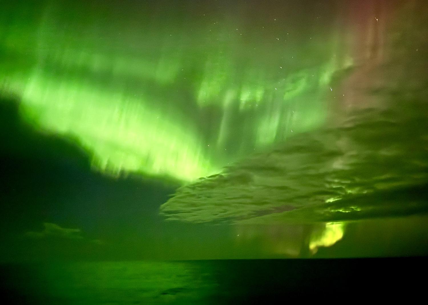 The northern lights put on a show for two nights in October in and near Torngat Mountains National Park and Hebron Mission National Historic Site.