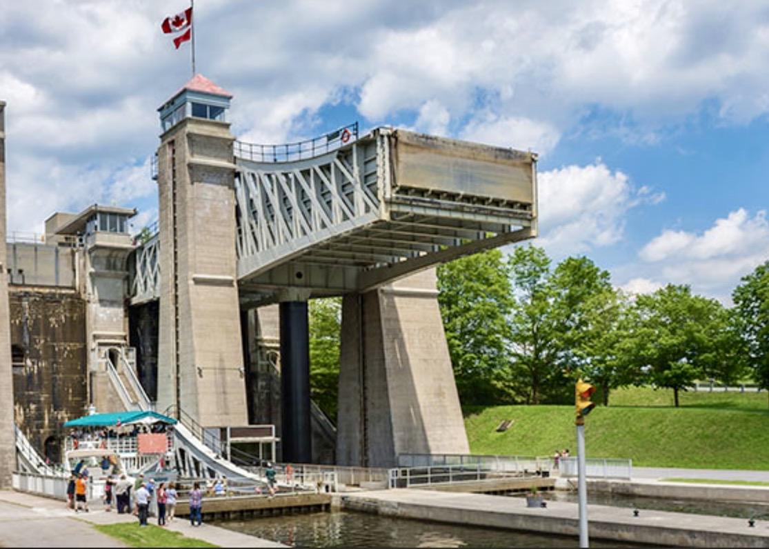 The Peterborough lift lock along the Trent-Severn Waterway National Historic Site.