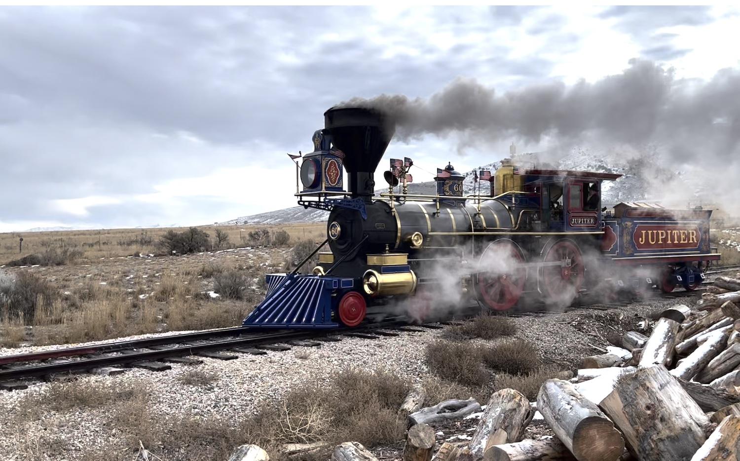 Jupiter steam locomotive at Golden Spike National Historical Park