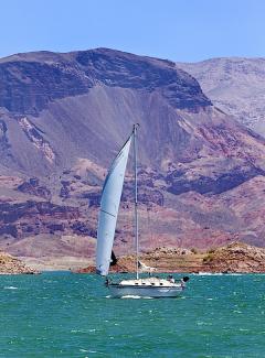 Sailing in Boulder Basin, Lake Mead NRA